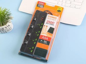 Alargue prolongador 4 tomas y USB